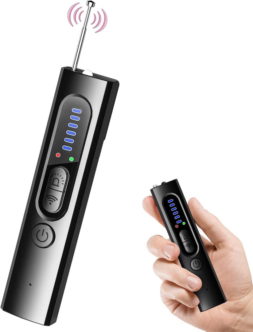 Hidden Camera Detector, Anti-Spy Detector, Indoor Bug Detector Electronic Sweeper, GPS Tracker Detector, RF Signal Detector, 5 Levels Adjustable Sensitivity Wireless Hidden Devices Finder