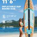 SOLAVERO 11'6" Inflatable Stand Up Paddle Board Supports 550 lbs - Extra Wide Stable Design with Non-Slip EVA Deck, SUP with Premium Accessories for Adults & Youth