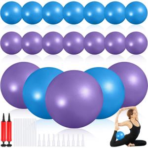 Sotiff 20 Pcs Small Exercise Pilates Ball Bulk 9 Inch Mini Yoga Ball Anti Burst and Slip for Stability Fitness Physical Therapy Stretching & Core Workout at Home Gym Class