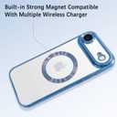 OOK Magnetic Case Made for iPhone Air 6.5 Inch [Compatible with MagSafe] Soft TPU Anti-Scratch Shockproof Protective Phone Cover Slim Clear Case for Women Men - Blue