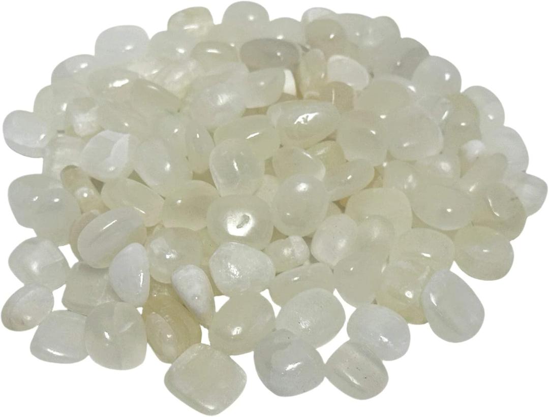 1 lb Natural Polished White Calcite Gemstone Tumbled Stones Healing Crystals Bulk