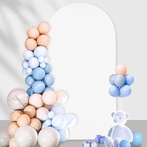 7.2FT Wedding Spandex Arch Backdrop Cover: Round Top Fitted Chiara Arch Stretchy Backdrop Stand Covers for Wedding Party Birthday Shower Reception Bridal Shower Decoration