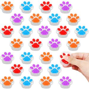 2 x 28 Pcs Mini Squishy Cat Paw, Cute Fidget Toys Colorful Mochi Squeeze Stress Squishies for Kids Adults Anxiety Stress Relief, Classroom Prizes, Birthday Gifts Party Favors
