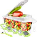 Food Dicer Chopper 5 Blades, Onion Dicer Chopper, Fruit and Veggie and Vegetables Chopper, Food Prep, Light Green