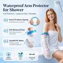 Waterproof Cast Covers for Shower Arm Adult, Reusable Cast Shower Cover Arm, Cast Cover Protector for Broken Arm, Wrist, Hand and Elbow, Watertight Seal Shower Sleeve for Bandages After Surgery [2026 Upgrade]