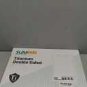 Titanium Cutting Board Double Sided Food Grade, Pure Titanium/PP for Kitchen, Cutting Board Easy to Clean[15.5*10.5+12*8.5] (Silver)