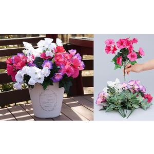 Fake Flowers Pansy African violets Small Wild Flower Daisy 9 Bundles Faux Plastic Purple Flowers for Home Wedding Kitchen Garden Table Centerpieces Indoor Outdoor Decor (9Pcs Yellow pink purple)