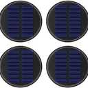 4 Packs 8 Color Solar Lights Replacement Top(Top Size 3.74 inch,Bottom Size 2.83 inch),Garden Gift Garden Decor,Replacement Solar Light Parts,Solar Lanterns Outdoor Hanging Waterproof Decoration