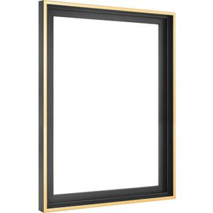 MCS Canvas Float Frames 12x16 Frame, Black & Gold for Finished Canvases, Vertical & Horizontal Wall Hanging Large with Adhesive for Canvas Paintings (1-Pack)