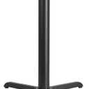 Flash Furniture 30" x 30" Restaurant Table X-Base with 3" Diameter Table Height Column, Commercial X-Base Cast Iron Restaurant Table Base, Black