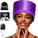 Thermal Steam Cap for Natural Hair Treatment: 10Level Heating Cap for Deep Conditioning and Hair Steaming  Quick HeatUp, Purple