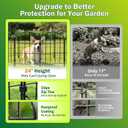 20.58ft (L) x 24in (H) Decorative Garden Fence Panels - Animal Barrier Fence No Dig Fencing Rustproof Metal Wire Edging Panel Border Apply to Dog Fencing for Yard Outdoor Decor Flower Beds