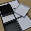 PTSGCAI 24 Pack Jewelry Gift Boxes - Necklace, Earring, Ring Boxes (Square, 3.5 x3.5 x1.2 Inches, Cotton Filled Cardboard Paper)