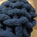 Soft Chunky Knit Throw Blanket for Couch, Cozy Warm Knitted Blankets
Hand Knit with Jumbo Chenille, Lightweight Warm Fluffy Decor for Women, Mom, Her & Girls, Sofa, Chair, Bed,48"×71"(Navy Blue)