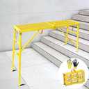 Adjustable Ladder Work Platform, 70(L) x15(W) x Adjustable Platform Ladder for Stairs, Home Portable Scaffoldding,770 Lbs Capacity