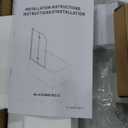 Shower Door, 43" W x 58" H Hinged Glass Door Semi-Frameless Bypass 1/4"(6mm) Tempered Glass Shower Door with Explosion-Proof Film Stainless Steel Silver