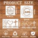 21pcs Christian Stencils for Crafts Reusable Motivational Bible Verse Template Drawing Religious Stencils for Painting on Wood Sign Fabric Canvas DIY Crafts Office Home Decoration(bible21)