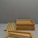 3 Tier Fruit Basket for Kitchen Counter - Bamboo Countertop Organizer for Fruits, Vegetables, Produce, Snacks - Natural Wood Storage Rack for Kitchen, Bathroom, Office, Vendor Booth