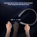 Neckband Bluetooth Headphones, Bluetooth 5.4 Wireless Headphone with Retractable Earbud,CVC8.0 Noise Cancelling, 16Hrs Playtime, Around The Neck Headphones Stereo Headset for Music, Conference, Videos (Black)