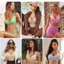 Women's Wireless Bras for Women Full Coverage No Underwire Push Up Bralette Seamless Everyday Bras Comfort Wirefree Padded Regular and Plus with Extender (Grey, Medium) (Gray, M)