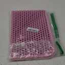 HCY&WLD Cat Litter Mat, Honeycomb Double Layer Cat Litter Trapping Mat, Waterproof Urine Proof Non-Slip, Scatter Control, Less Waste, Easier to Clean (Pink, 24" X 18")