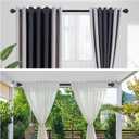OLV Black Industrial Curtain Rods for Windows 28 to 48 Inch(2.3 to 4 Feet), 1 Inch Diameter Blackout Wrap Around Adjustable Heavy Duty Window Drapery Rods, Indoor and Outdoor