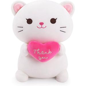 Achwishap Teacher Appereciation Gifts Cat Stuffed Animal-Thank You Cat Plush,14” Cats Plush Toys Birthday Gifts for Kids,Cute Plushies Kitten Stuffed Huggging Pillow,Gratitude Animal Pillow for Adults
