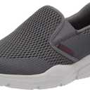 Skechers Men's Low-Top Loafer (10.5 X-Wide, Charcoal/Red)