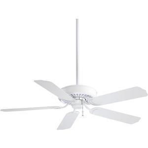 MINKA-AIRE F571-WH Sundance 52" 5-Blade Ceiling Fan in White Finish with White All Weather Blades