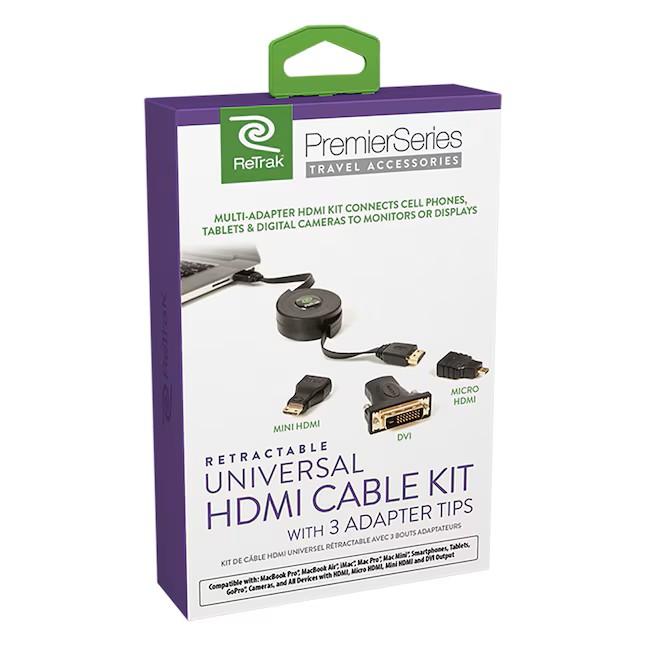 Retrak HDMI Cable Mini Micro DVI
