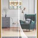 Yotache Magnetic Screen Door Fit Doors 38 x 83, Screen Size 40" x 84" Upgraded Anti-Tearing Polyester Mesh French Door Screens with Magnets, White (White & Middle Opening)