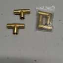 2PCS Solid Brass 3/4"OD Barb Elbow Fittings 2-Way 90 Degree L Right Angle Barbed Fitting for Water/Oil/Gas, 2PCS T-Shaped Connectors