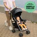 3Dlite Convenience Stroller, Gray Lightweight Stroller with Aluminum Frame, Large Seat Area, 4 Position Recline, Extra Large Storage Basket Infant Stroller for Travel and More