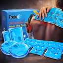 TrelaCo 6 Pcs Reusable Heat Packs Back/Shoulder/Neck/Palm Hot and Cold Gel Packs Set Instant Hot Pads for Muscle Aches, Pain Relief, Click Heat Outdoor Fall & Winter Activities