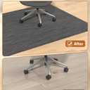 Blvornl Office Chair Mat for Hardwood Floor, 35.4"*47.2" Desk Computer Mat for Hard Wood, Large Anti-Slip Hard Floor Protector Rolling Chair Mat, PVC Desk Rug for Office Black