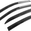 Window Visor Compatible with 2009-2013 Toyota Corolla, Acrylic Smoke Tinted & Semi-Transparent Sun Rain Shade Guard Wind Vent Air Deflector by IKON MOTORSPORTS, 2010 2011 2012