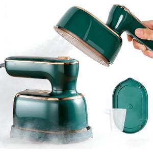 Travel Steamer for Clothes -1000W Small Steam Irons Foldable for Wrinkle Removal, Compact Portable Mini Steamer for Clothes Travel College Dorm Office Home Garment Steamer for Clothes 120V1 Piece (Green)