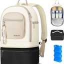 Mancro Detachable Breastmilk Cooler Bag With Ice Pack, Double Layer Breast Milk Cooler Travel Bag Fit 9 Ounce Baby Bottles, Wearable Breast Pump Bags for Work Travel and Family