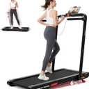 Walking Vibration Pad Treadmill with 750W,Folding Treadmill with 6% Adjustable Incline,Portable Walking Pad with LED Display&APP Control,Compact Treadmills with Handle Bar for Home