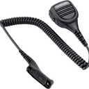 commountain Speaker Mic Compatible for Motorola Radios APX-6000 XPR-7550e APX-8000 (7000 4000) XPR-7350e (7580e 7380e 7550 7350) APX6000 APX7000 APX8000 XPR7550 XPR7550e, Shoulder Microphone (Black)