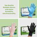 GUSTO [100 Count] Blue Nitrile Disposable Gloves - 4 Mil, Latex & Rubber Free, Non-Sterile Powder Free - Large
