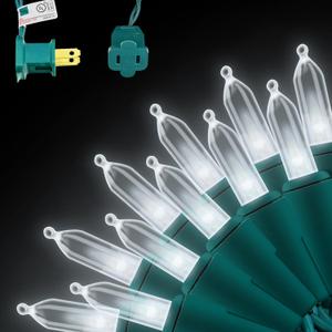 100-Count Cool White LED Christmas String Lights, 35 Ft Green Wire, UL Certified Connectable, Mini Xmas Lights Outdoor or Indoor (Cool White)