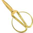 Grand Opening Ribbon-Cutting Ceremony Kit Includes Gold Scissors, Flower Ball, Red Ribbon & White Gloves,Suitable for all ribbon-cutting and inauguration ceremonies (Embossed Handle)