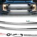 LED Grille Lights Fit for 2017-2022 17-22 F250 F350 Super Duty, 2PCS 37inch DRL Grille Accent Curved Light Bar Kits