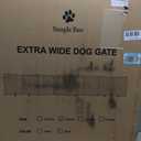 Snagle Paw Extra Wide Dog Gate,Free Standing Dog Fence with Door, Up to 104 Inch Wide Pet Gate with Support Feet for Stairs, Hallways, Doorways, Yard (Black, 4 Panels)
