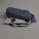 Zenna Home, Blue Colorblock Fabric Shower Curtain,  71 x 74, Blue and Grey