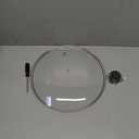 Glass Lid for Cast Iron Pan, Frying Pan, Skillet, Saute Pan, Tempered Glass Cover with Heat Resistant Handle (Stainless Steel Rim, 12.5"/32cm)