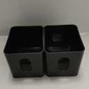 iDesign Square Tissue Box Cover for Bathroom Vanity, Countertop, or Office - Set of 2 - Black