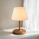 Cordless Touch Table Lamp, 4000mAh Rechargeable Small Desk Lamp with 3 Color Temperatures & Stepless Dimming, Portable LED Bedside Lamp for Bedroom, Living Room, Patio & Camping, Wood Grain