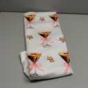 Preppy Espresso Martini Beach Towels Oversized 30x60 Inch, Girly Coquette Bow Cocktail Lightweight Towel Blanket Gifts for Espresso Martini Party Favor Pool Travel Swimming Camping Women Girls